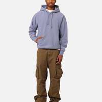 Sweat à capuche en molleton de coton violet pour homme, respirant, simple, avec logo personnalisé, fabrication de haute qualité