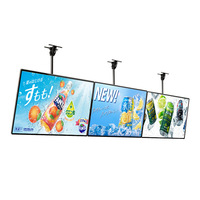 Panneau publicitaire lumineux LED ultra-fin en acrylique, design suspendu, sur mesure, pour les magasins de thé au lait, liste de prix