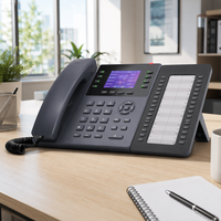 Téléphone IP SIP DSS-32+T800WN avec écran LCD 2,8 pouces, audio HD double bande, 32 touches BLF, téléphone de bureau VoIP pour réception et centre d'appels