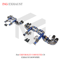 Système d'échappement Catback en alliage de titane ING avec simulateurs de soupapes pour Corvette C8, avec tuyaux d'échappement C8 de haute qualité pour voiture
