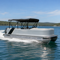 Bateau Ponton de Luxe Confortable et Durable pour la Pêche Sportive, les Excursions et les Rassemblements – Grande Capacité