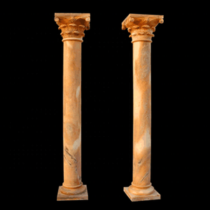 Columnas de Mármol Blanco Sólido Modernas con Superficie Pulida a Mano y Capitales Corintios - Product Image 2