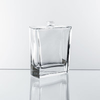 Flacon de parfum rectangulaire en verre rechargeable de 100 ml, marque personnalisée