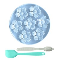 Bol d'alimentation en silicone pour chats et chiens, anti-glouton et anti-stress, avec motif patte de chat et fleur, et plaque à lécher