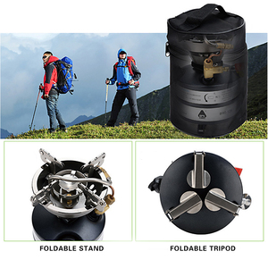 Réchaud à essence 450 ml : Brûleur portable d'extérieur pour la randonnée et le camping, idéal pour la cuisine en camping, les grils et les cuisinières à huile - Product Image 6