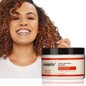 Crema rizadora de Coco para mujer, crema rizadora de coco de etiqueta privada, activador de rizos de estilo hidratante para cabello OEM/ODM