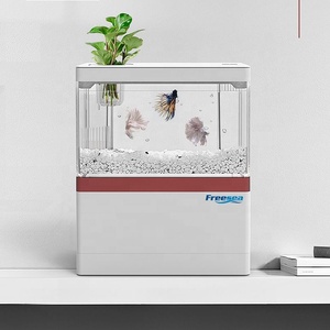 Freesea Hoge Kwaliteit Led Display Usb Desktop Aquarium Aquarium Mini Kleine Vierkante Tafel Milieuvriendelijk Plastic Elektrisch Vermogen - Product Image 2