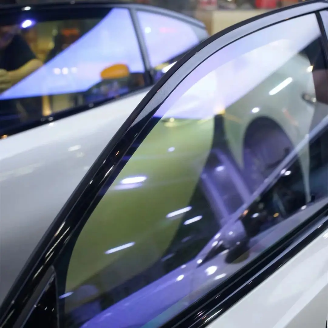 Yüksek VLT80 % bukalemun araba tonu membranlı renkli mavi araba tonu filmi 1.52*30m pencere filmi