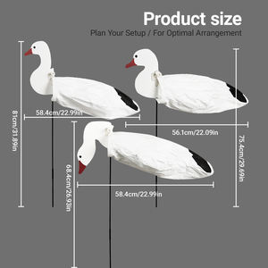 Décoys <span class=keywords><strong>de</strong></span> <span class=keywords><strong>chasse</strong></span> réalistes en forme <span class=keywords><strong>de</strong></span> chaussettes d'oie avec piquets <span class=keywords><strong>de</strong></span> sol stables, corps mats anti-reflets et installation rapide - Product Image 6