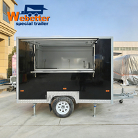 Webetter Street Tea Coffee Vending Cart Chicken Rotisserie BBQ Food Trailer Fully Equipped Kitchen Mobile Concession Food Truck