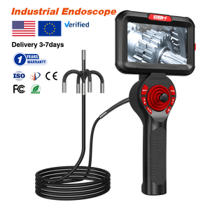 5 дюймов дисплей труба Инспекционная камера ручной гибкий цветной ЖК-экран инспекционный фонарик с камерой - Product Image 1