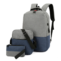 Sac à dos pour ordinateur portable QXMOVING, 3 en 1, pour homme et femme, sport, voyage, extérieur, compartiment pour ordinateur 15,6 pouces, pas cher, avec port USB de charge.
