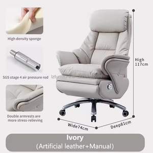 Silla Ejecutiva de Oficina, Diseño Moderno con Elevación y Rotación, Cómoda Silla de Computadora de Cuero Artificial Ajustable, Fabricada en China - Product Image 4