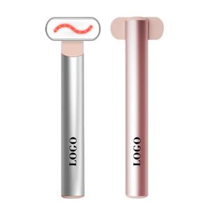 0728 Sonic Micro-vibration Eye Wand Rotating Red <b>Light</b> Therapy Massager Stick for Skin Firming <b>Neck</b> Wrinkles Puffiness - Product Image 3
