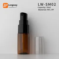 Pratique 10ml Plat Épaule Poudre Pompe Oiseau-Bec Lotion Bouteille En Plastique Vide Échantillon Distributeur Bouteille pour Soins De La Peau Voyage Ensemble