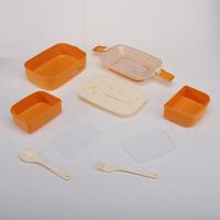 Boîte à lunch pour enfants en forme de lapin de dessin animé, très vendue, portable, pour l'école, conteneur de collations, boîte à bento en plastique pour enfants