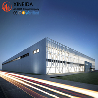 Atelier préfabriqué en structure métallique tout-en-un, poutres en acier haute résistance certifiées CE et CWB pour la fabrication lourde