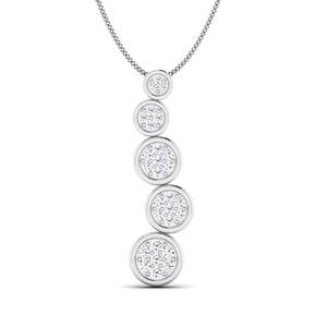Collier pendentif en diamant de laboratoire personnalisé en argent sterling 925 avec plaqué or bijoux de mode pour les femmes cadeau de fête - Product Image 1