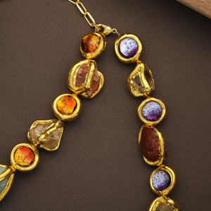 Collar de Perlas Vintage de Alta Calidad con Cristales de Estrás y Cadena de Cuerda, Chapado en Oro y Cobre, para Bodas y Compromisos - Product Image 5