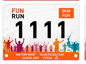 Running Race Bibs Large Numbers Safety <b>Pins</b> for Marathon Events-Self-Adhesive Customized Color Decorative Sticker - Product Image 6