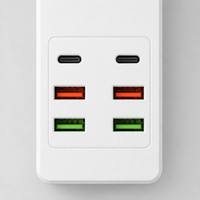 Cordon d'extension électrique multifonctionnel de 2 m avec 3 prises européennes en laiton, trou spécial et chargement USB-C, fabriqué sur mesure