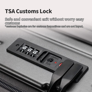 OEM Factory 3 Pcs Set Luggage Hard Shell <strong>Small</strong> Multifunctional 20 24 28 Inch Custom <strong>Black</strong> Travel <strong>Suitcase</strong> on Wheels Luggage - Product Image 6
