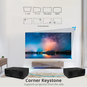 Byintek 100000:1 tương phản ném dài chiếu tia Laser chùm l760k 10000 ANSI Lumens chiếu 3LCD Laser máy chiếu chuyên nghiệp - Product Image 2