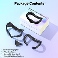 Kit de protection faciale VR pour casque Meta Quest 3s – Coussinets et accessoires de protection des lentilles – Moule exclusif
