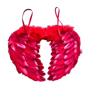 All'ingrosso rosso tinto ali <span class=keywords><strong>d</strong></span>'<span class=keywords><strong>angelo</strong></span> piume per il carnevale di Halloween Cosplay decorazioni del partito - Product Image 2