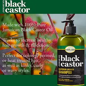 Oem Odm Hair Growth Shampoo Treatment For Bald Hair Black Jamaican Castor Oil Shampoo