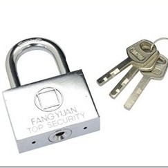 Cromado Plaza hierro candado con llaves de paleta, cromado candado de hierro - Product Image 6