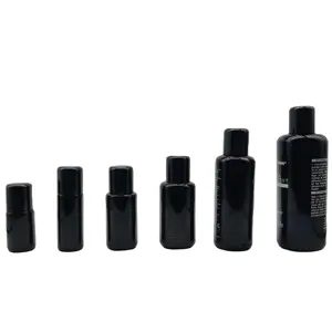 Boîte d'emballage cosmétique or Rose portes coulissantes magnétiques armoire crème cosmétique gel pot en verre noir or avec G en bois