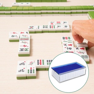 Premium Clear Acrylic Mahjong <b>Storage</b> Case Customizable <b>Stackable</b> <b>Box</b> Lid for Tile <b>Storage</b> Home Display - Product Image 2
