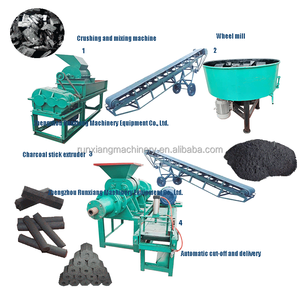 Machine de fabrication de briquettes de charbon de bois en poudre à succès, ligne complète, haute efficacité, faible consommation d'énergie, 300-500 kg/h, 380V - Product Image 2