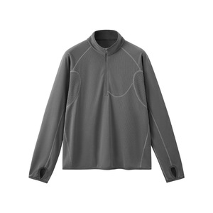 Square velvet half zipper hoodie new outdoor lightweight and breathable fleece fleece fleece warm long sleeved wholesale - Product Image 2