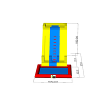 Château gonflable Yi Bei avec toboggan, matériau PVC épaissi, anti-crevaison, sûr pour les enfants, plaisir estival en plein air, 5m X 8m, écologique