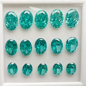 Wholesale Hand-Made 7A Grade Oval Cut Cubic Zirconia Loose Gemstone Crushed Ice Cut CZ Stones