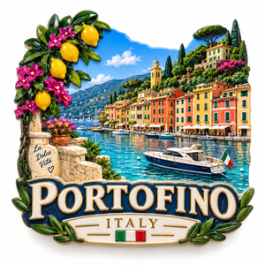 Magnete per Frigorifero in Resina WeiVista Italia, Souvenir Turistico <span class=keywords><strong>di</strong></span> Villaggio Costiero, Produttore <span class=keywords><strong>di</strong></span> Regali Personalizzati all'Ingrosso - Product Image 1