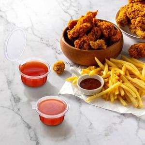 Envase de Salsa Desechable Biodegradable Transparente de Plástico con Tapa, Tamaño Personalizado para Uso Alimentario - Product Image 3