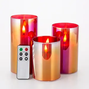 AIMES 3d real flame remote Led Candles con fiamma mobile Outdoor Halloween Led Candle Lantern Led Candles With