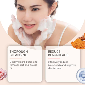 <span class=keywords><strong>Limpiador</strong></span> <span class=keywords><strong>Facial</strong></span> Profundo Orgánico a Base de Hierbas, Antiarrugas, Hidratante, con Vitamina C, Ácido Kójico y Cúrcuma, Control de Grasa, con Cepillo - Product Image 5