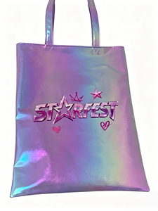 Sac fourre-tout holographique violet en cuir PU, imprimé laser, pour courses, avec logo, idéal pour le quotidien - Product Image 5