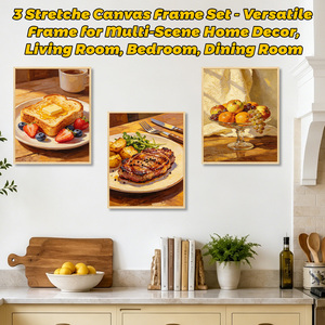Paquete de 3 Marcos Flotantes de 12x16 Pulgadas, Envueltos <span class=keywords><strong>en</strong></span> Lona, Mezcla de Algodón y Lino (400 GSM), Lienzos <span class=keywords><strong>en</strong></span> Blanco de 15 oz Sin Ácido para Óleos y Acrílicos - Product Image 6