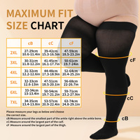 Bas de contention médicaux grande taille 20-30 mmHg avec bande antidérapante en silicone pour femmes et hommes