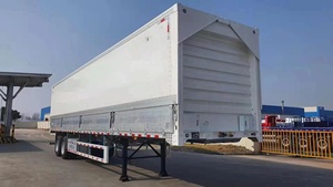 2 ejes 3 ejes 40 pies ala voladora van caja semirremolque con puerta abierta lateral - Product Image 3