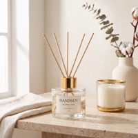 Bouteille diffuseur de parfum en verre transparent avec bouchon, disponible en plusieurs tailles, pour la décoration et l'aromathérapie, vente en gros