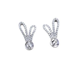 Pendientes de Perlas con Anillo Abierto de Plata S925 con Bandeja Vacía para Accesorios DIY 1325, Pendientes Personalizados - Product Image 5