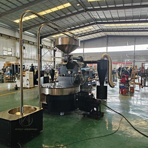 HW-60kg双滚筒铸铁不锈钢燃气热风加热咖啡烘焙机咖啡豆咖啡烘焙机 - Product Image 3