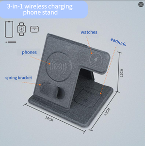 <span class=keywords><strong>Chargeur</strong></span> sans fil magnétique 3-en-1 avec clip à ressort, support de téléphone pliable, station de charge rapide pour iPhone, <span class=keywords><strong>Apple</strong></span> Watch, AirPods - Product Image 2