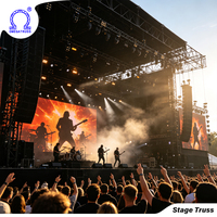 Plataforma de Escenario para Giras Globales, Estructura de Armazón de Aluminio con Pernos de Montaje Rápido para Conciertos en Interiores y Exteriores